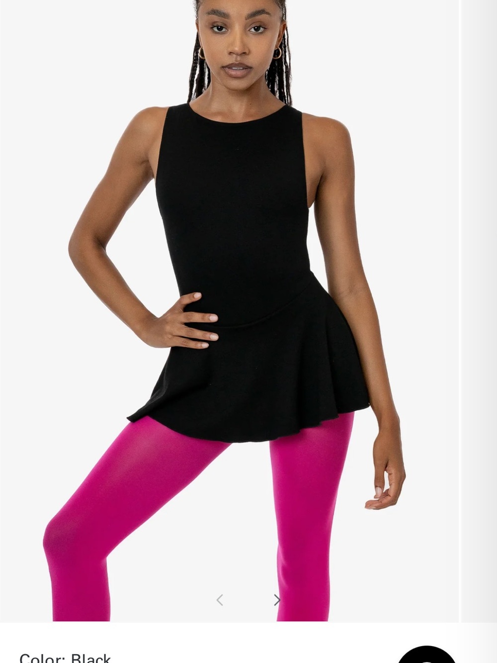 Los Angeles Apparel Ponte boatneck ballerina skirted leotard